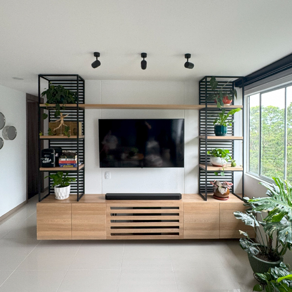 Mueble repisas hierro