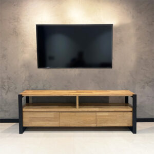 Mueble piso hierro roble