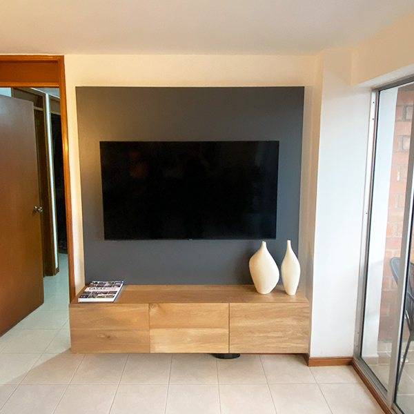 Mueble roble gris plomo