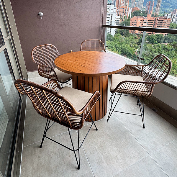 Comedor teca redondo