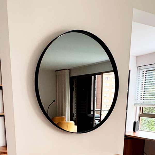Espejo redondo humo