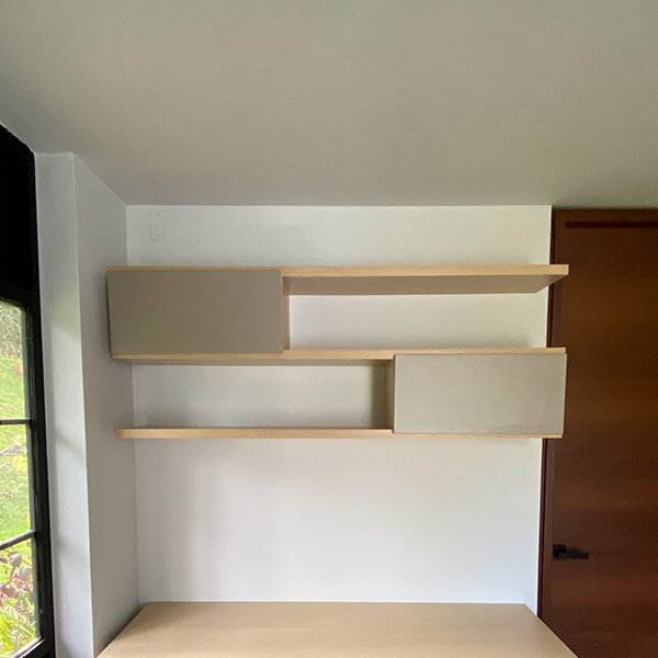 Repisa biblioteca taupe