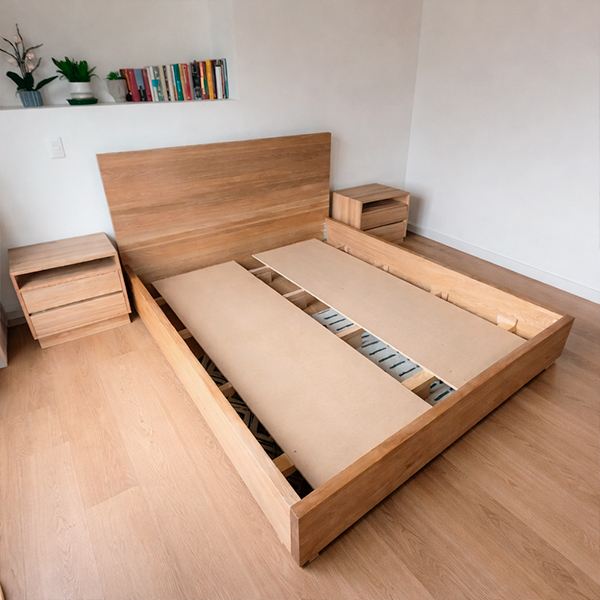 Cama estándar roble 1,60m